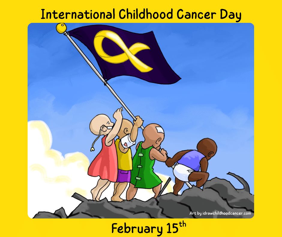 Blue background with baking supplies at the bottom